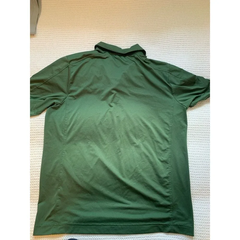 New York Jets Mens‎ Large Green Performance Polo Football NFL